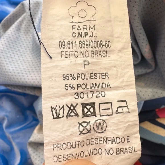 SOLD ELSEWHERE FARM Rio Anthropologie colorful athletic crop top / S - Picture 12 of 12